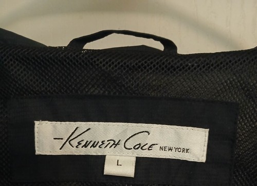 Kenneth Cole New York Men's Black Zip Up Windbreaker Jacket Size L - Picture 7 of 15