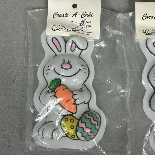 Vintage Lot of 3 Easter Bunny Cake Toppers Decorations Decopac - Picture 2 of 9