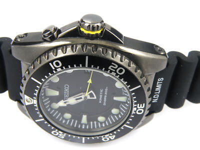 Men's Seiko Divers 5M62-0BL0 Kinetic Watch - 200m | eBay UK