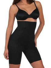 Miraclesuit 2759  Extra Firm Hi-Waist Thigh Slimmer Black Size Med    3894