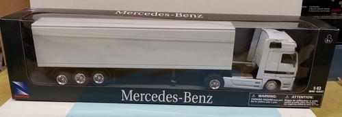 NEW RAY 1/43 - CAMION MERCEDES ACTROS 1857 40' BIANCO CONTAINER - Foto 2 di 2