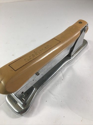 Vintage Aceliner Stapler Model 502 Beige & Chrome Art Deco Style. Working - Picture 2 of 4