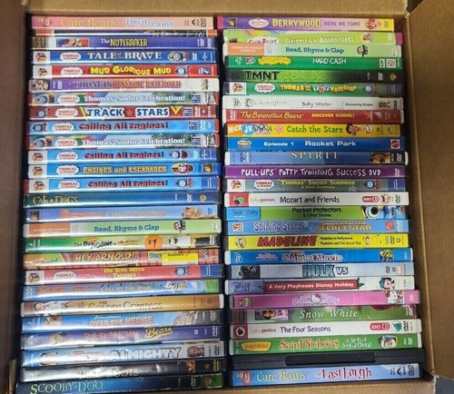 Wholesale Lot of 80 Used DVD Assorted KIDS Cartoons Family Movies - Picture 4 of 6