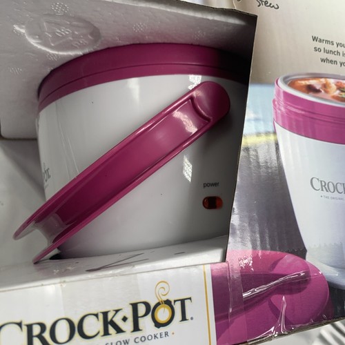 New Crock Pot Lunch Crock Pink & White Portable Food Warmer Hot Lunch - Picture 7 of 7