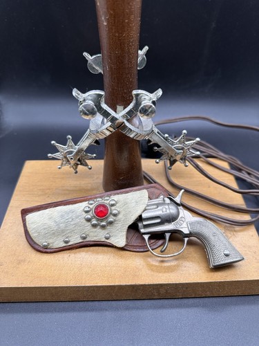 Vintage Paar Westernlampe Pistole/Holster/Sporen Cowboy Mid Century Modern 50er Jahre - Bild 3 von 15