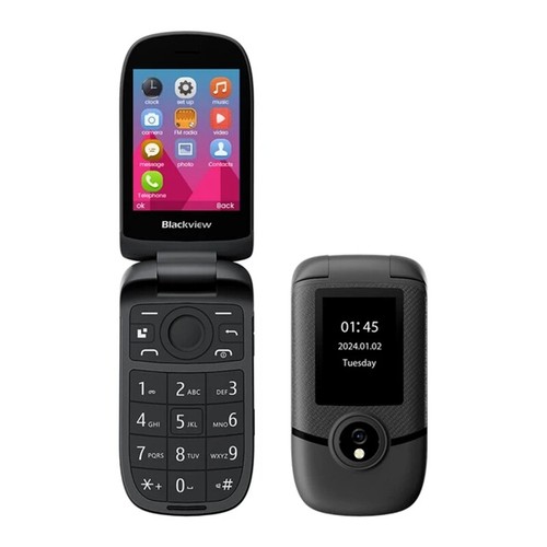 Blackview N2000 Flip Elderly Mobile Phone Torch Two Display SOS Fast Quick Call - Afbeelding 14 van 19