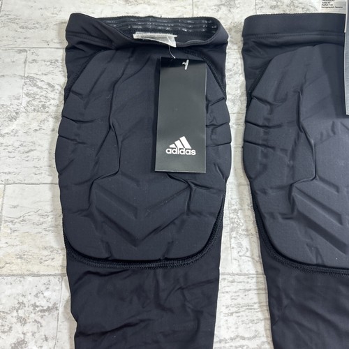 2 Black Adidas Techfit Climalite Sport Compression Padded Knee Sleeve Size LT - Picture 2 of 6