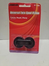 Porelon Universal Twin Spool Calculator Ink Ribbon, Black/Red #11209