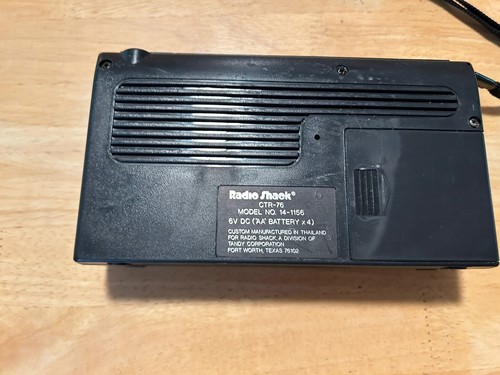 Radio Shack VOICE ACTUATED TAPE RECORDER Cassette Player CTR-76 Model #14-1156 - Picture 4 of 9