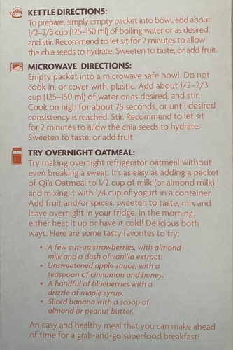 Nature's Path Qi'a Superfood Organic Gluten Free Instant Oatmeal 36 packets/6bx - Picture 4 of 4