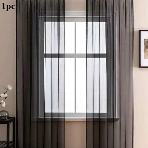 Tulle Curtains Living Room Decoration Sheer Voile Window Curtains 10 Colors E - Picture 14 of 21