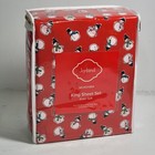 Joyland King Sheet Set + Pillow Cases Christmas Holiday Red Snowman Frosty New