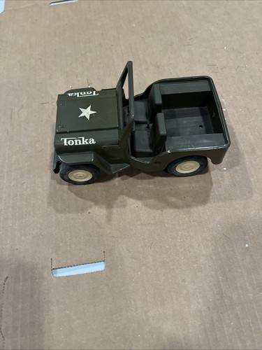VTG Tonka Military Army Green Jeep Folding Windshield 1960 6 1/2 “ long clean - Picture 2 of 10