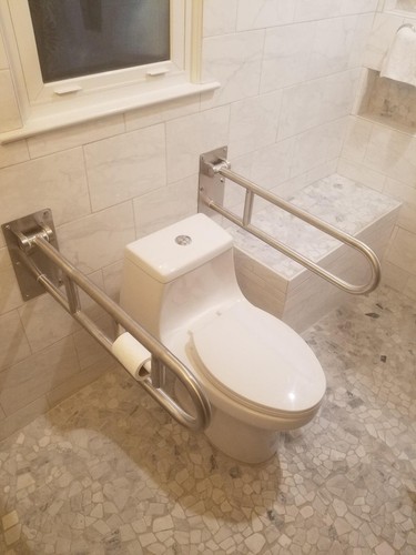 Bathroom Grab Bar Flip-Up Fold Bed Shower/ Toilet Rail for Elderly Parent Senior - Picture 9 of 12