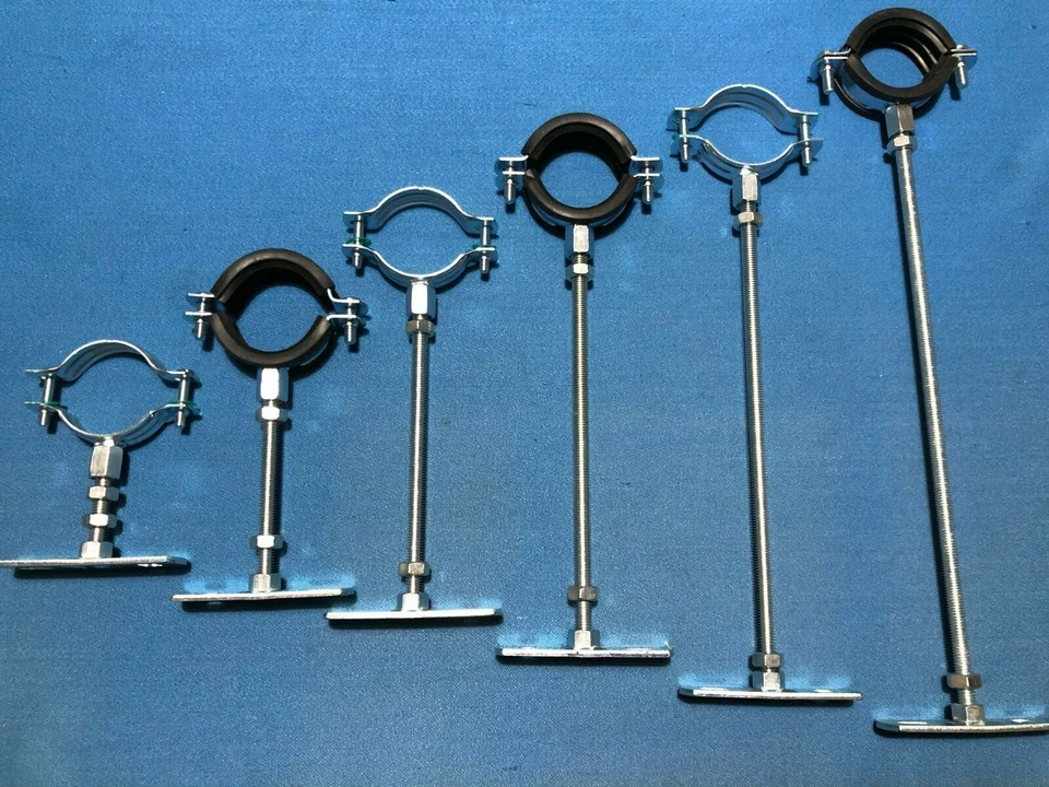 gazebo marquee shelter pole tube Pipe Bracket Clip clamp Stand Off wall Fixings - Image 2 of 4