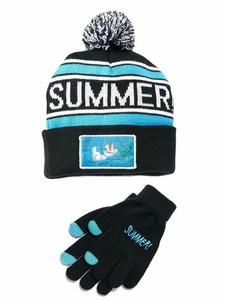Girls-Disney-Frozen-Striped-Hat-amp-Texting-Gloves-Set-One-Size-7-16-Summer