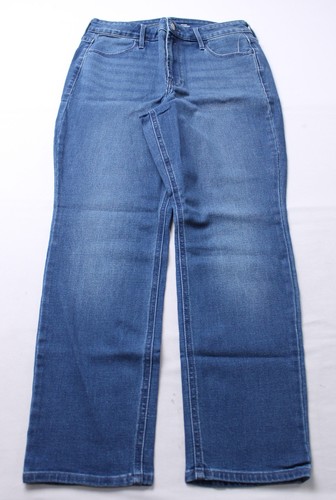 Old Navy Damen kurze High-Waisted Straight Jeans BL1 Medium Wash Größe 10 kurz