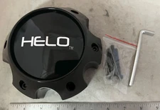 NEW HELO Gloss Black Wheel Rim Hub Cover Center Cap 6 Lug 1079L145 S057L145