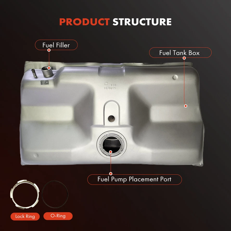 Tanque de combustible de 15 galones para Ford Tempo Mercury Topaz 1984 1985-1987 L4 2,0 L 2,3 L Foto 2 de 4