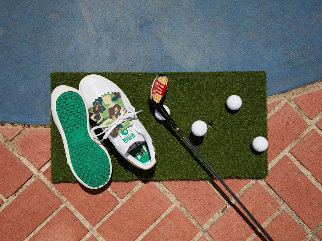 A BATHING BAPE X ADIDAS STAN SMITH GOLF SHOES 27.5CM UK9 US9 A BATHING BAPE X ADIDAS STAN SMITH GOLF SHOES 27.5CM UK9 US9
