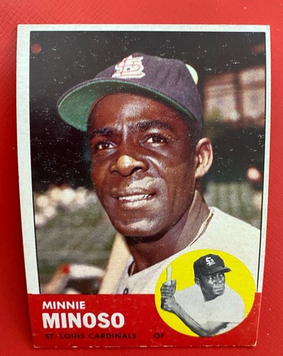 1963 Topps Minnie Minoso # 190 St. Louis Cardinals - Foto 1 di 2
