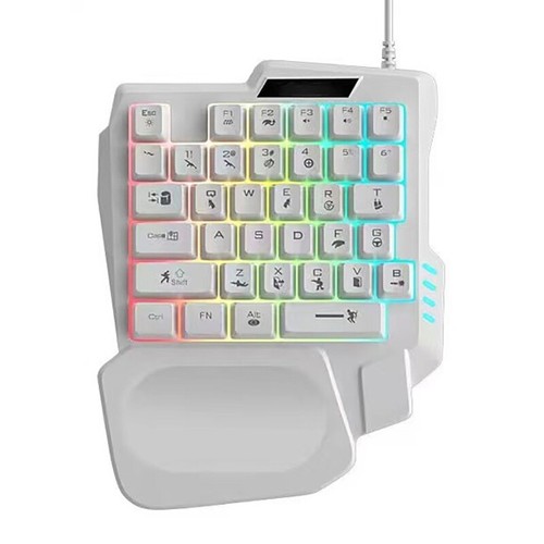 RGB Gaming Keyboards Single Hand Mini USB Ultra-slim Wired OneHandedly Keybo _xa - Photo 13/13