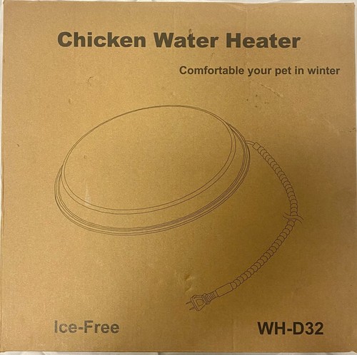 Chicken Water Heater~Ice-Free, Chew Resistant, 80-Watt, NEW!(Opened bx) - Picture 4 of 5
