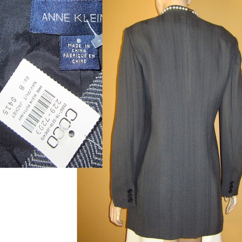 Giacca Spina 8 Tweed Unico Anne A Bottone Pesce Cappotto Nuovo Di Klein Auto 4UxHaqRnZw