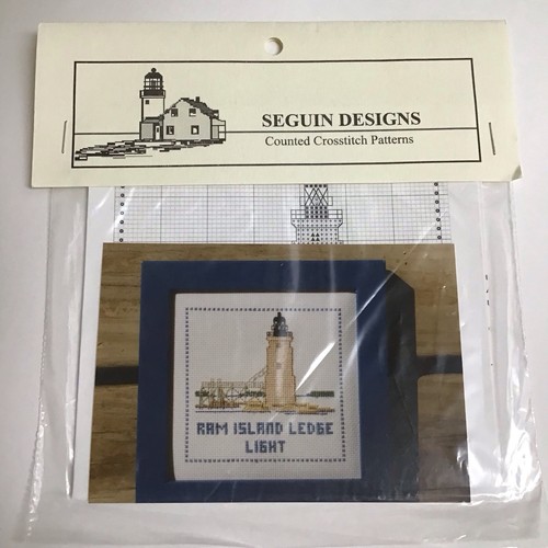 Ram Island Ledge Lighthouse Counted Cross Stitch PATTERN ONLY Seguin ME USA New - Picture 2 of 4