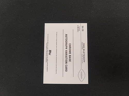 2024 Topps Chrome - Fred Biletnikoff #BA-FBI Red 2/5 Refractor Auto - Picture 6 of 9