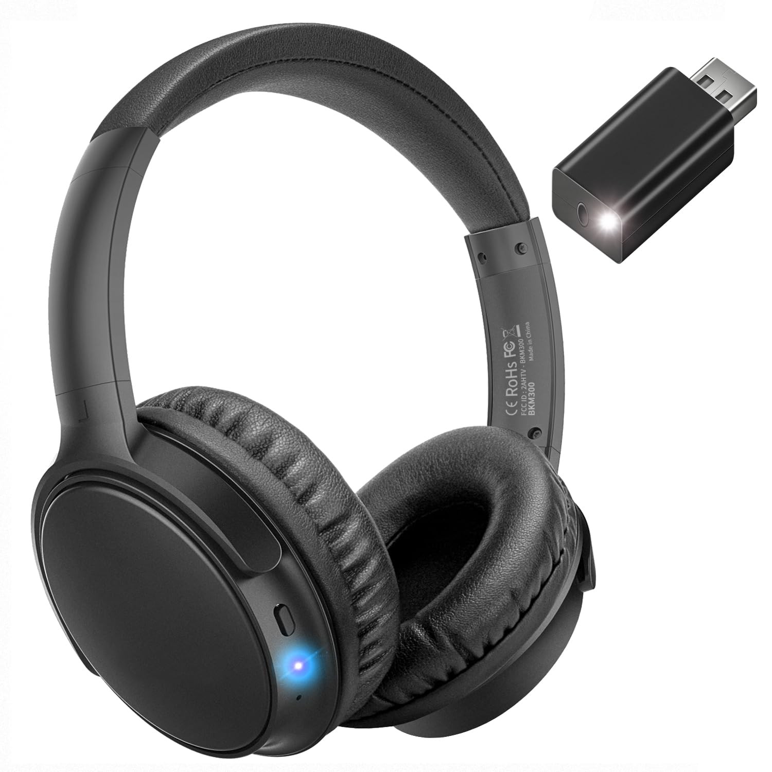 Wireless Bluetooth TV Headphones BKM300 with 4 Omni Mics for Clear Sound-image