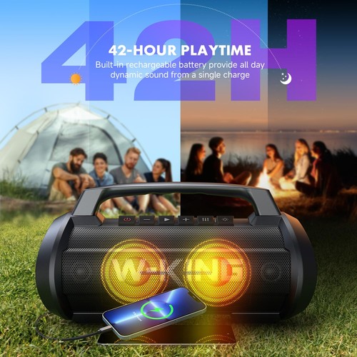 Portable Speakers Bluetooth Wireless, 120W Max Loudest Bluetooth Speaker, IPX... - Picture 4 of 9