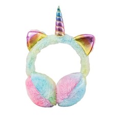 Goodangie00 Cute Earmuffs Winter Warm Fluffy Ear Earmuffs for B-rainbow 01