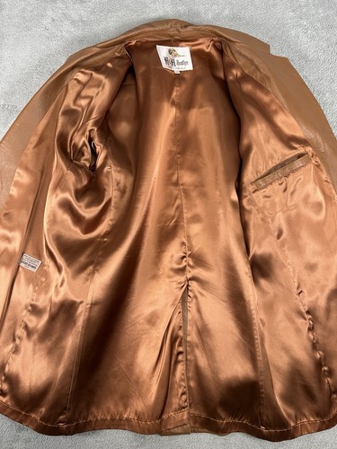Giacca blazer cappotto sportivo vintage H&H pelle California uomo 42L pelle - Foto 3 di 9