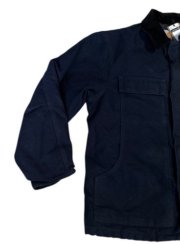 Carhartt Canvas Steppmantel Herren Gr. L Blau Chore Jacke Cordkragen NOS - Bild 4 von 12