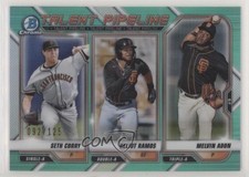 2021 Bowman Talent Pipeline Aqua Refractor 92/125 Seth Corry Heliot Ramos s3g