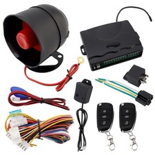 12V Auto Car Alarm Keyless Entry System with Remote Control Siren Sensor Wiring