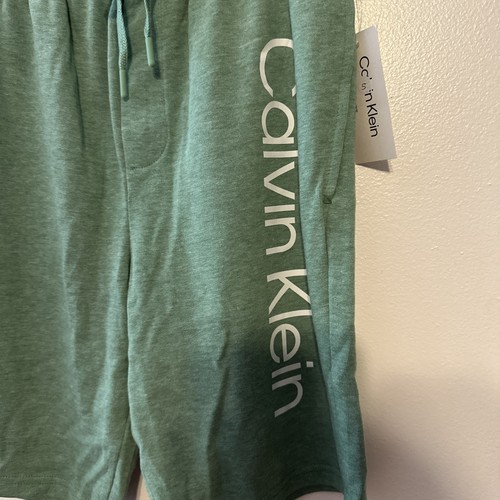 CALVIN KLEIN Men`s shorts Big Logo Lounge shorts Small NWT Green - Picture 2 of 3