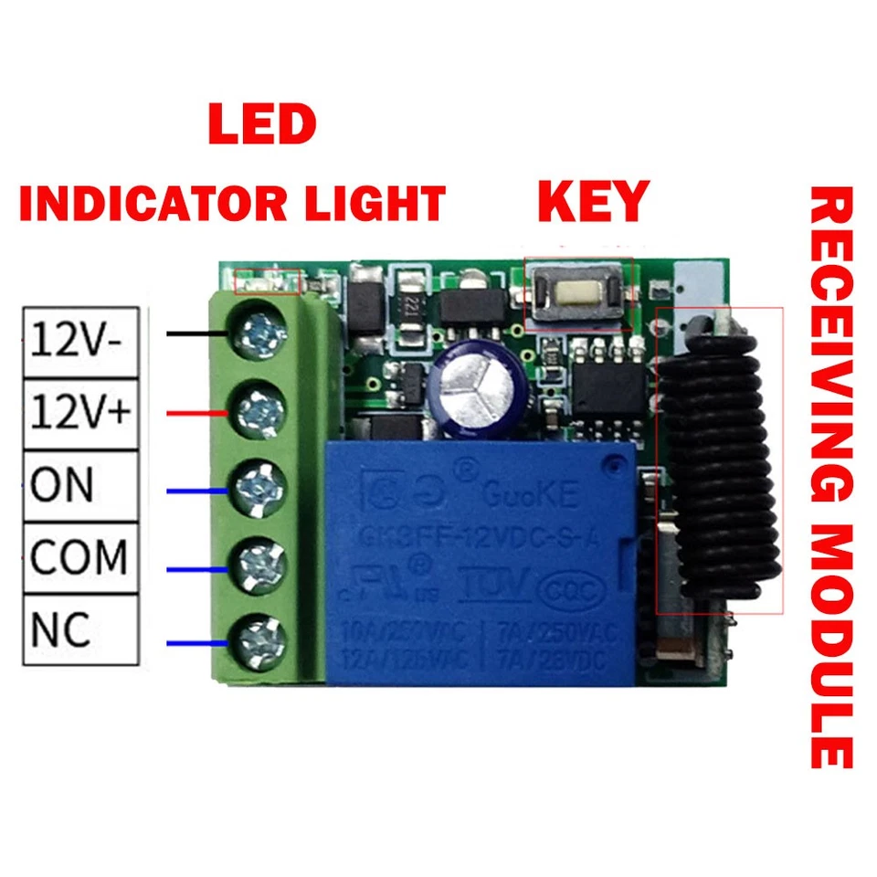 Botón Bocina Inalámbrico Coche Volante Bocina Botón Kit Interruptor 12V Auto Camión EE. UU. Foto 3 de 4