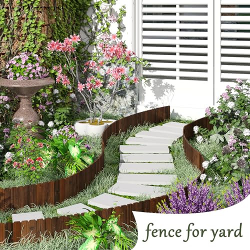 3PACK Wood Garden Edging Border Wooden Garden Fence No Dig Landscape Edging - Picture 6 of 8