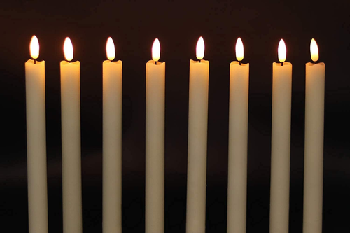 Flameless Ivory Taper Candles with Remote - Pack of 6 - LED Warm Light - Picture 5 of 28