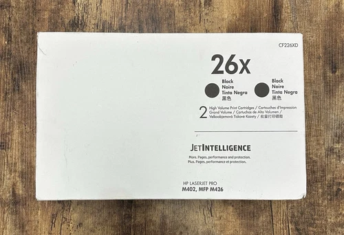 HP 26X 2-Pack Black High Volume Ink Toner Print Cartridge CF226XD New Sealed