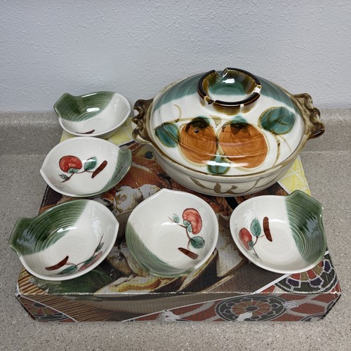 Vintage japanischer Donabe oder Tontopf hergestellt von TOMINAGA