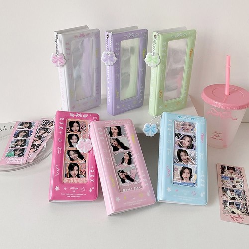 4 Grids Instant Camera Photo Album PVC Kpop Photo Card Cover Mini Photo Album