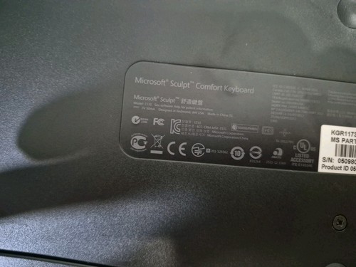 Microsoft Sculpt Comfort Wireless Ergonomic Keyboard X822995 001-no receiver - Picture 9 of 10