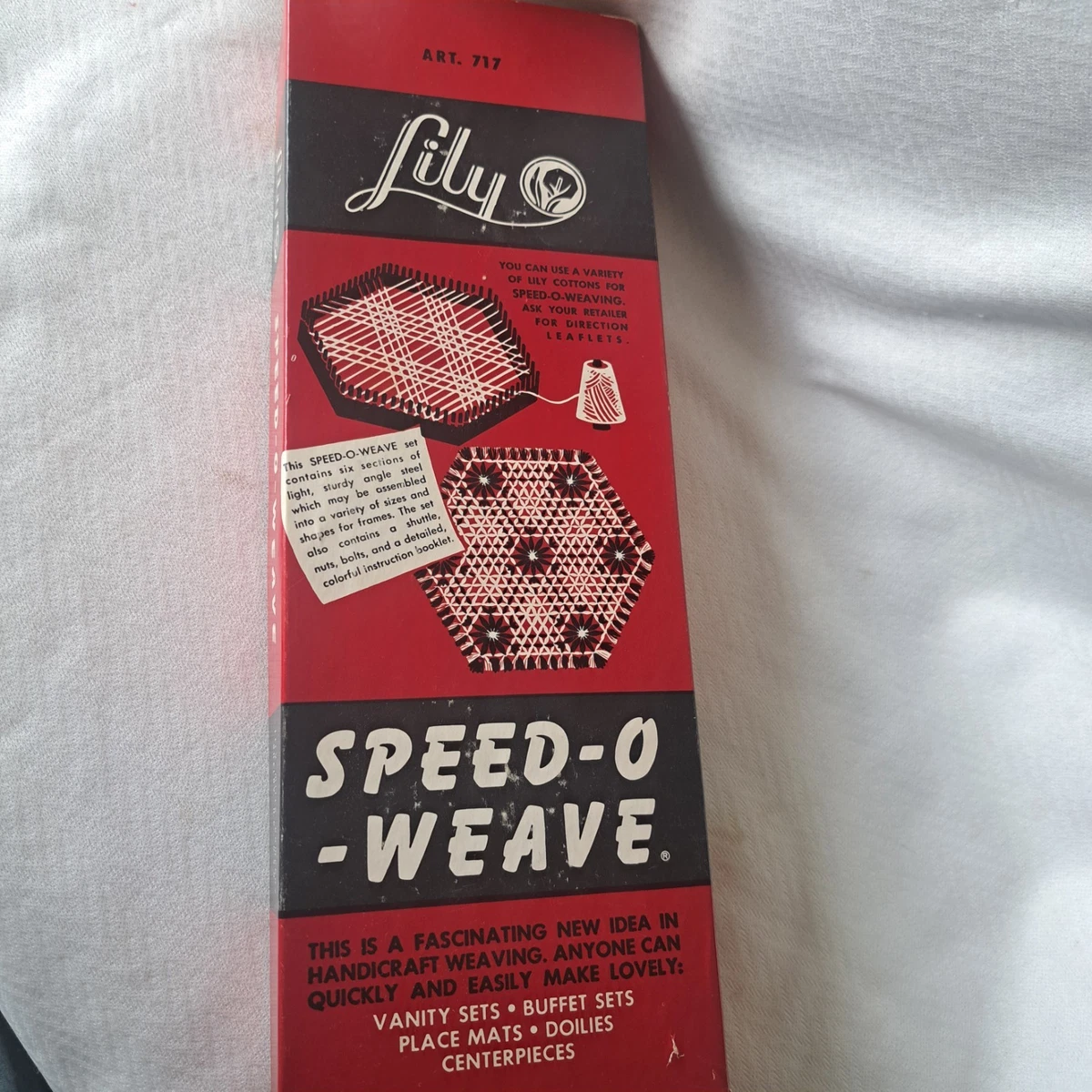 Vintage Weaving Loom: 1950's Lily Speed-O-Weave #717: All Pieces
