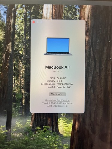 Apple MacBook Air 13" 2020 A2337 | M1 8GB 8C RAM | 256GB SSD | MGN63X/A - Picture 4 of 8