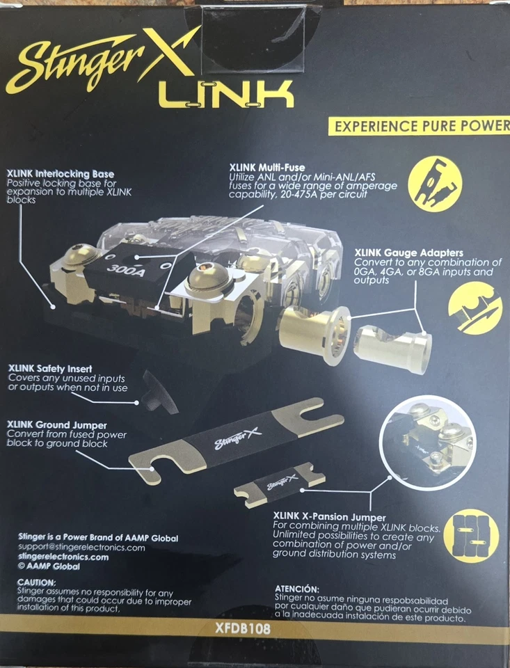 Stinger XFDB108 XLINK 1/0-gauge to 8-gauge Single Distribution Block - Image 2 of 4