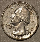 *HIGH GRADE* 1958-P Washington Quarter 90% Silver Philadelphia *ALBUM TONING*