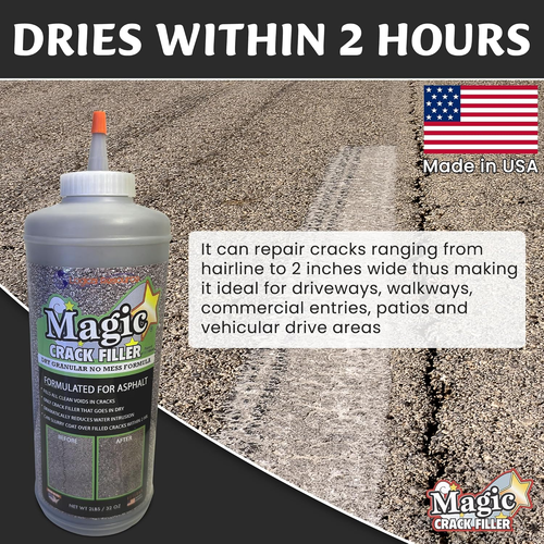 Magic Crack Filler 2,5LB Asphalt schwarz, zum Füllen von Rissen auf Asphalt Drivewa - Bild 4 von 12